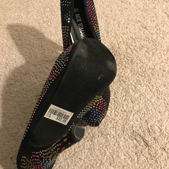 Multi colored rhinestone heels - Picture 3 of 3